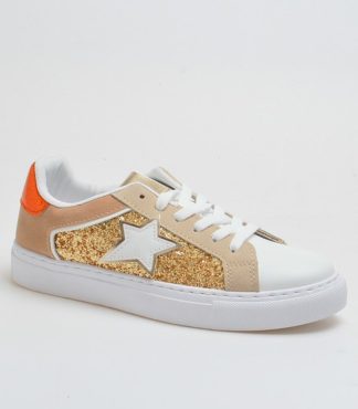 Deportiva Estrella Glitter Oro