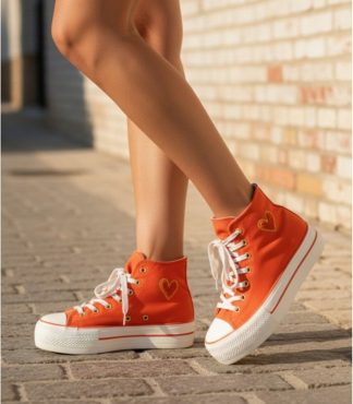Bota Deportiva Corazón Naranja