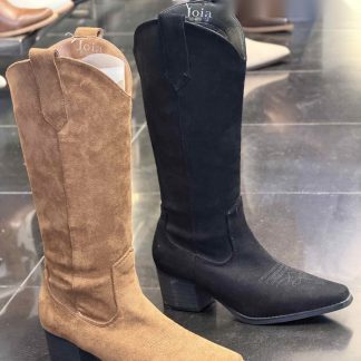 Bota cowboy alta de ante en varios colores – Maison Atelier