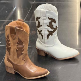 Botín cowboy bicolor en varios colores – Maison Atelier