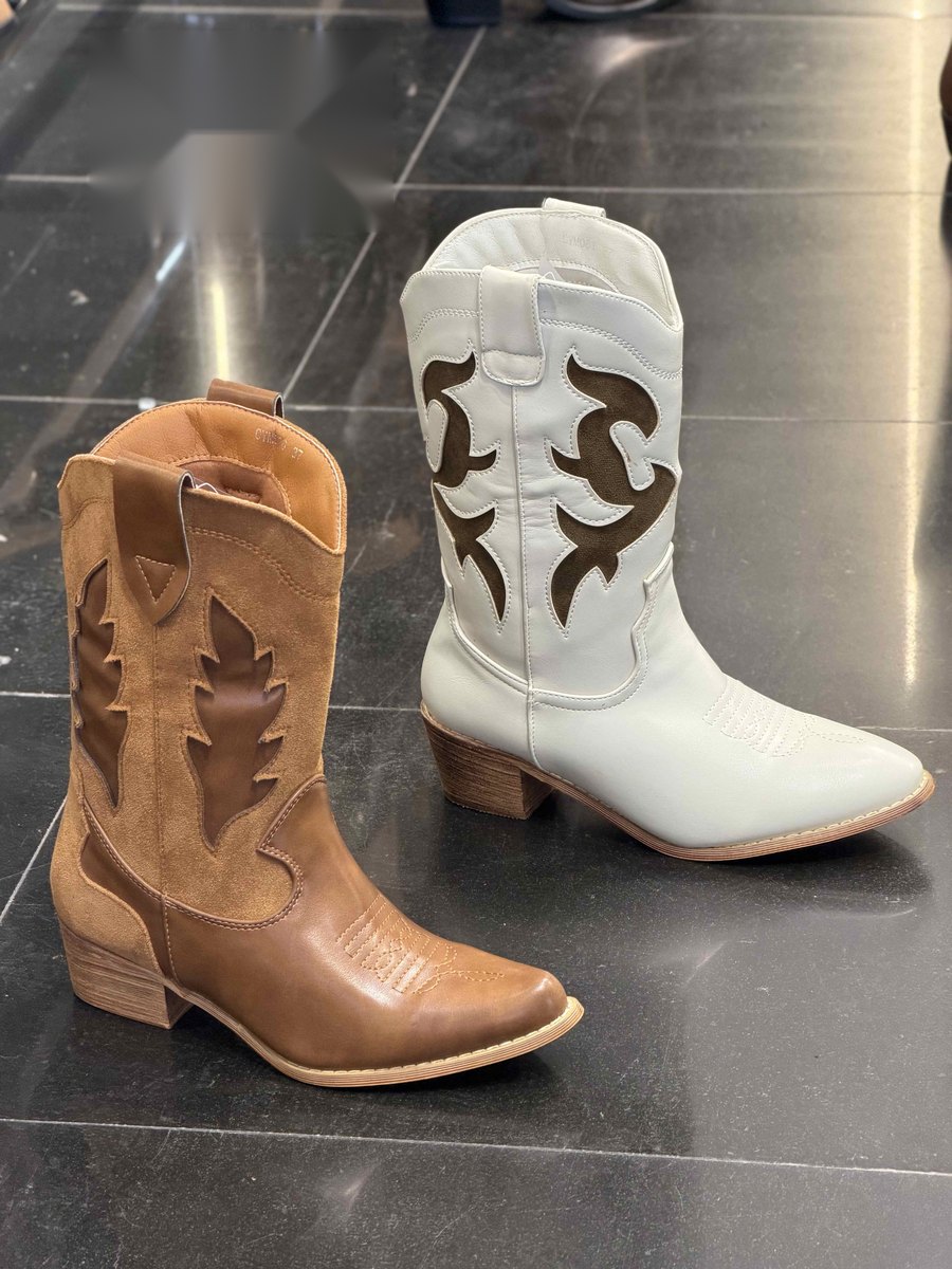 Botín cowboy bicolor en varios colores – Maison Atelier
