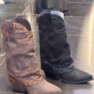 Bota con solapa glitter en varios colores – Maison Atelier