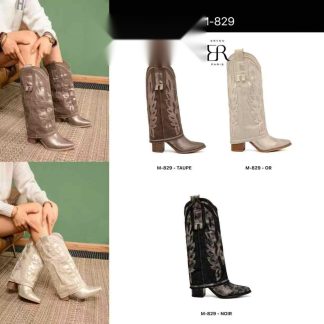 Bota cowboy con solapa en varios colores – Maison Atelier