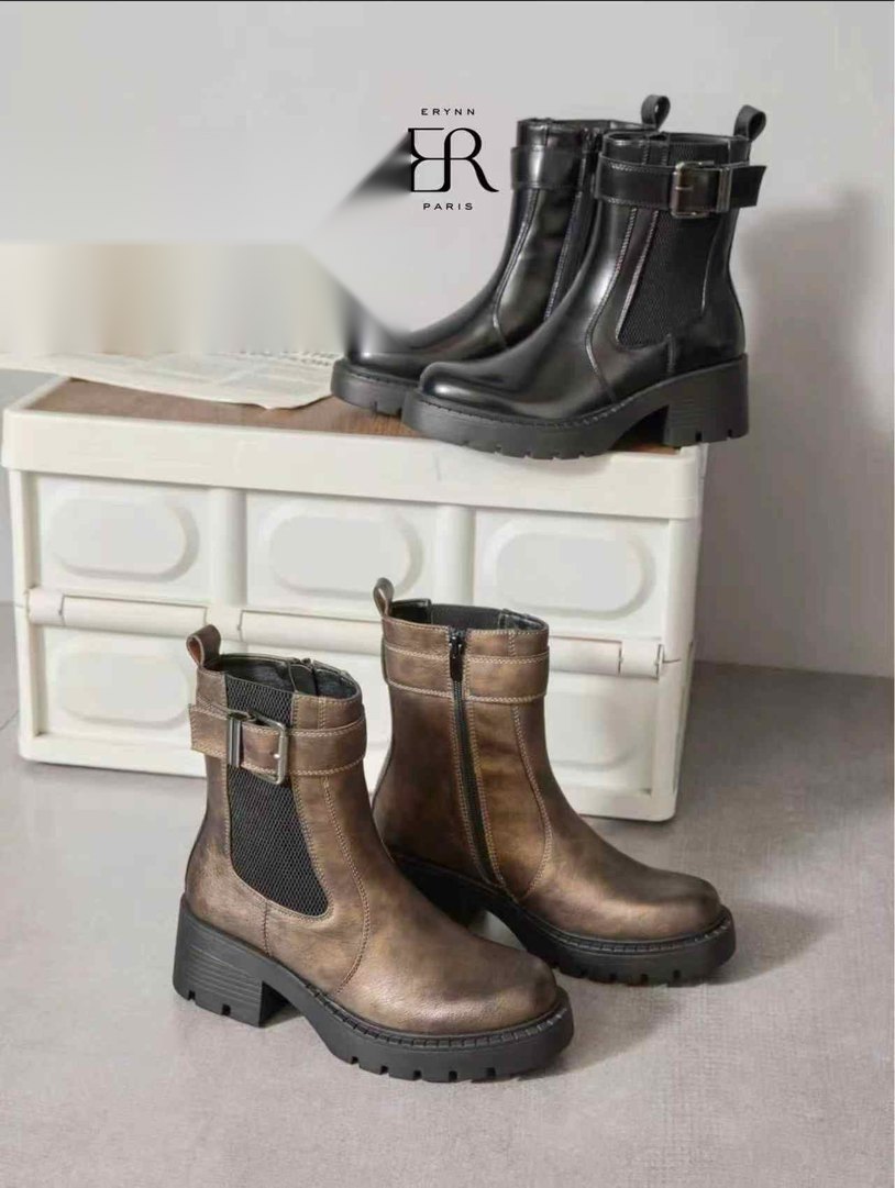 Botín chelsea con hebilla en varios colores – Maison Atelier
